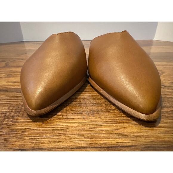 Madewell Women’s Emilia Leather Pointed Toe Mules – Tan – Size 9 Minimalist - Picture 4 of 9